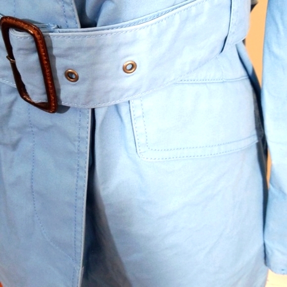Gap Light Blue Trench Coat Jacket. Size S - Picture 3 of 12